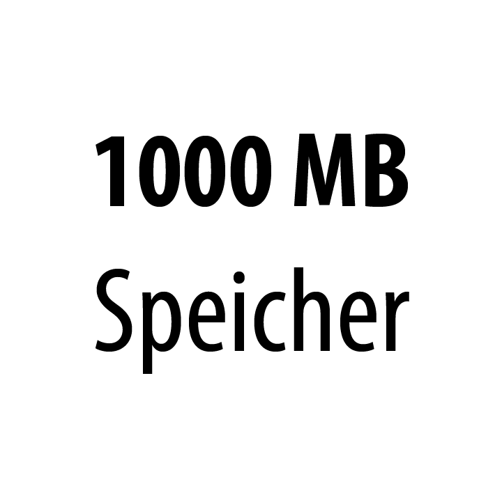 1000 MB Speicher